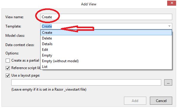 select the Create